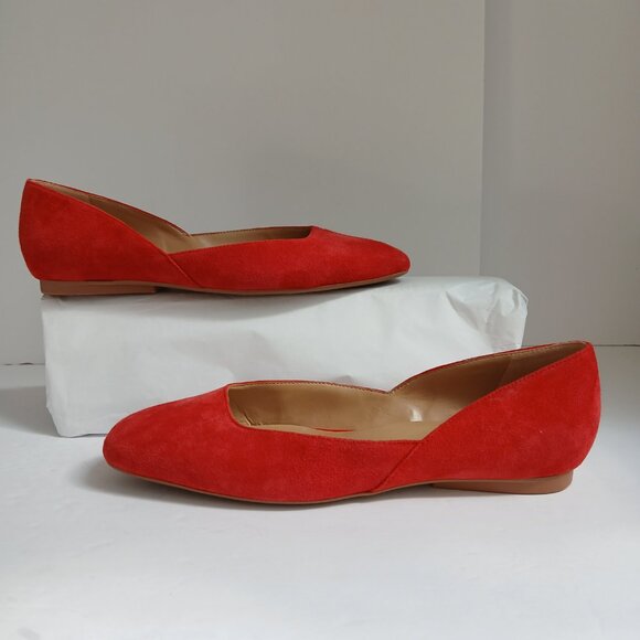 Naturalizer 'Cody' Red Suede Square Toe Ballet Flats Sz 6.5W - Picture 4 of 9